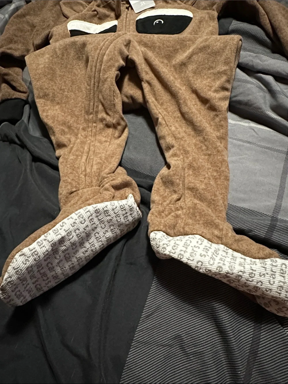 Carter's Brown Raccoon Footed One-Piece Pajama
